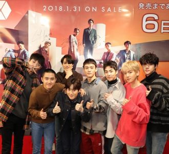EXO、日本盤アルバム発売前に巨大ビジョンごと渋谷をジャック