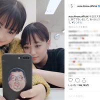広瀬すず・大原櫻子２ショットにファン歓喜、写り込むスマホ背面の“くっきー”リングも話題