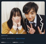 小関裕太「ピースかわいい」橋本環奈との制服２ショット反響「美男美女！」