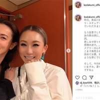 倖田來未、長谷川京子との２ショット