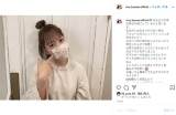 川栄李奈「春なので」、桜柄の手作りマスク反響「さすがママさん」