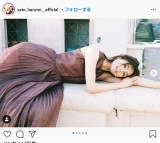 佐藤晴美、ダークブラウンのドレスを繊細に着こなし「美しい」「綺麗」