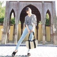 NMB48梅山恋和、フェミニンコーデで大人っぽく