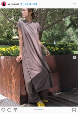 山田優、ワンマイルウエアの軽やかコーデ　大きく開いた背中も「オシャレ」