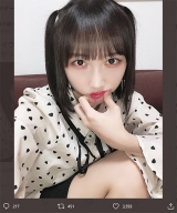 STU48薮下楓、地雷メイク披露「鬼カワ」
