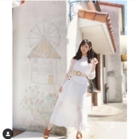 STU48石田千穂、透け素材アイテムで涼しげ夏コーデ「大人っぽい」