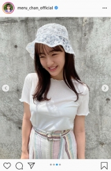 HKT48田島芽瑠、抜け感ある涼し気ホワイトコーデ披露「かわいい」