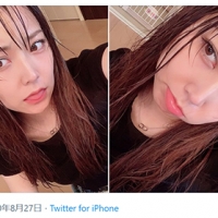 NMB48白間美瑠、大雨で濡れ髪