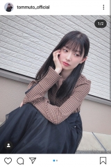 AKB48武藤十夢、シックな千鳥格子柄で秋の装い　私服を公開