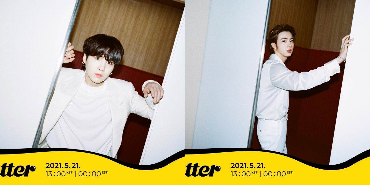 BTS・JIN＆SUGA、オールホワイトスーツのティーザーフォト公開