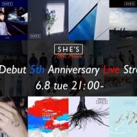 SHE’S、メジャーデビュー５周年　デビュー記念日に生配信決定