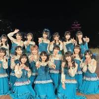STU48『ヘタレたちよ』リリイベ、ピンクに染まる広島城をバックに熱唱