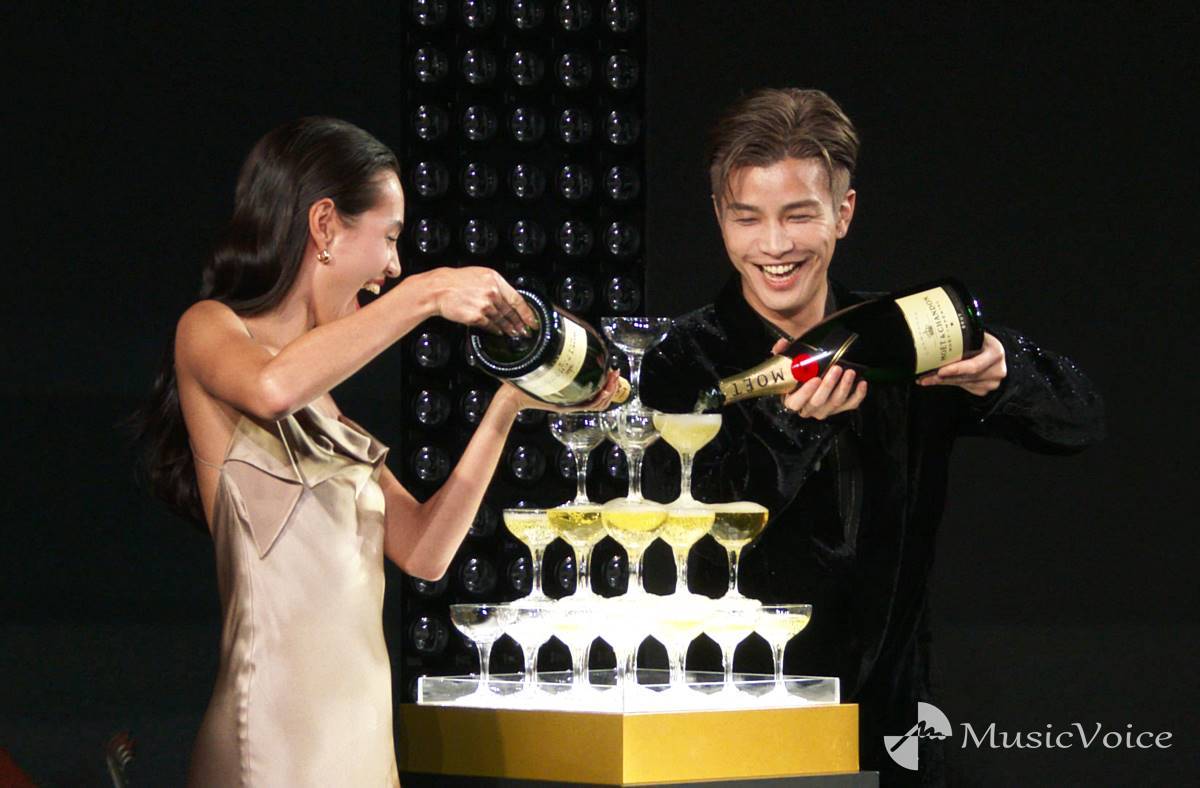 岩田剛典＆水原希子、シャンパンタワー挑戦「楽しかった～」