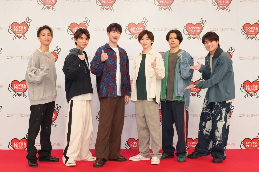 SixTONES、今年の漢字は…？個性的な１字、森本慎太郎は２文字…？：紅白リハ