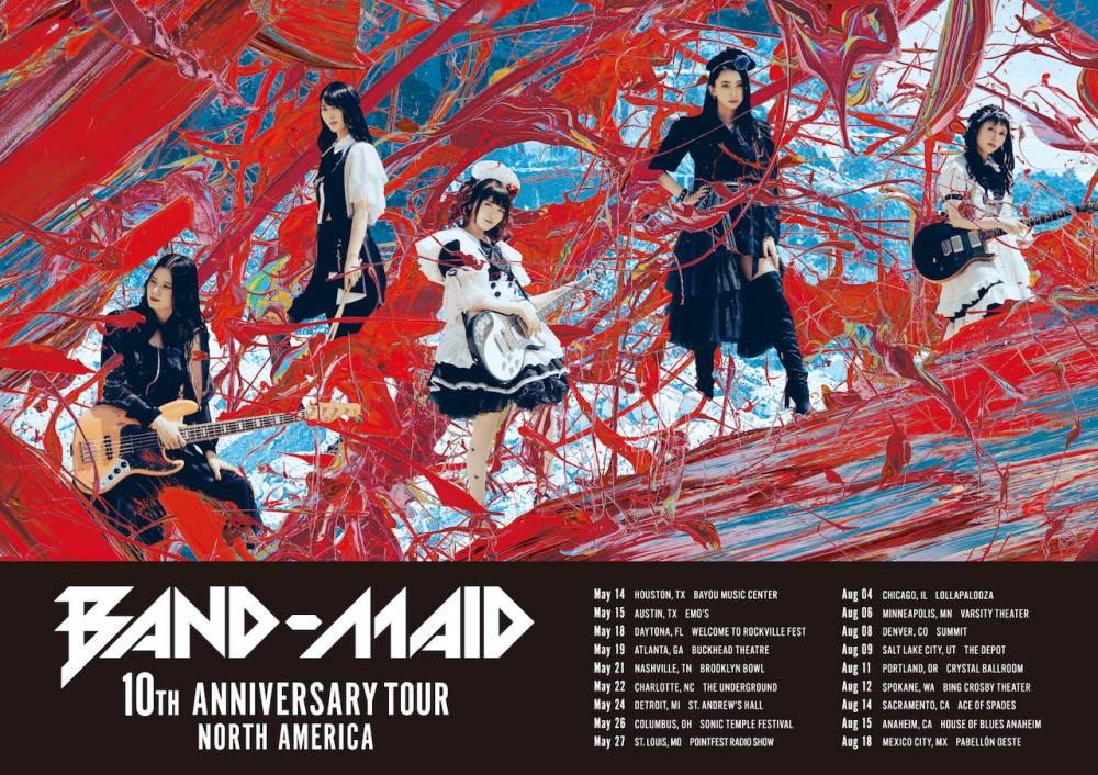 BAND-MAID「ロラパルーザ・シカゴ」出演時間＆ステージも決定
