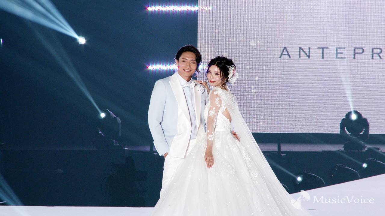 元No.1キャバ嬢・みゆう＆夫・岡田一真氏、結婚後初ペアでランウェイ