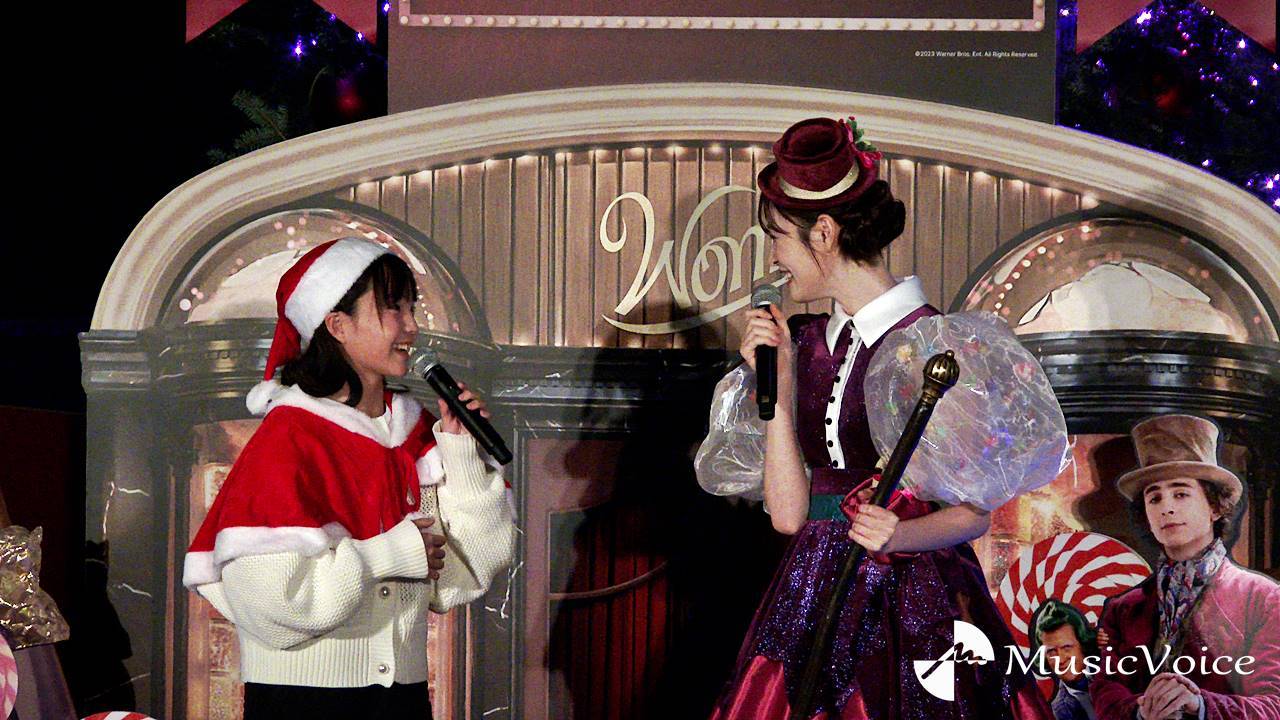 髙橋ひかる＆澤井梨丘、チョコレートツリー点灯式　会場に広がる甘い香りに大興奮