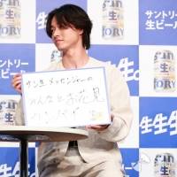 山﨑賢人『サントリー生ビール』新CM発表会