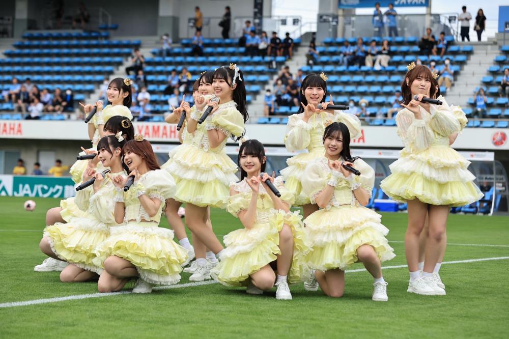 ≒JOY、ジュビロ×セレッソ戦にゲスト出演　試合前とハーフタイムで気迫あふれるパフォーマンスを披露