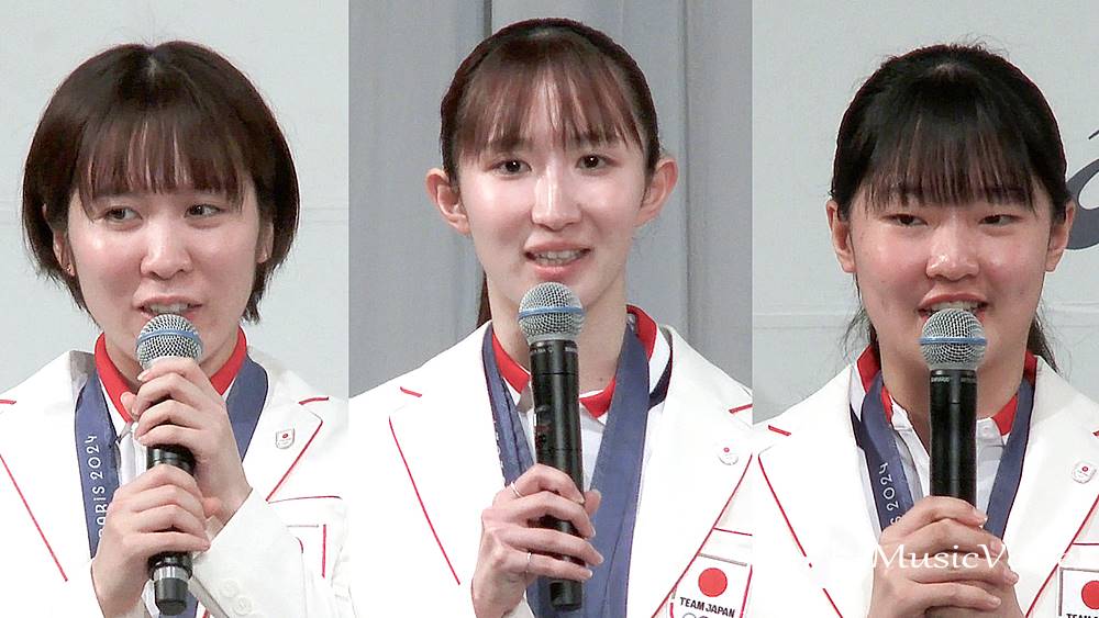 【パリ五輪】卓球・早田ひな、痛み乗り越え銅　団体銀の平野美宇＆張本美和と帰国会見で感謝