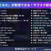 「ダーリンダンス」「千本桜」「ハッピーシンセサイザ」など22曲が「楽曲収益化サービス」に追加