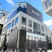 BE:FIRST初のベストアルバム特大ビジュアルが渋谷に登場